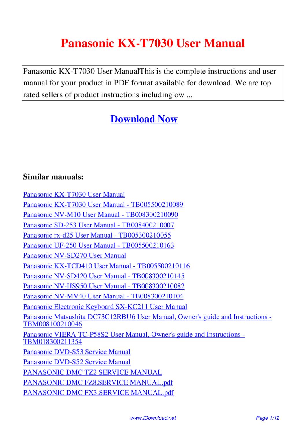 Panasonic sd p104 manual pdf